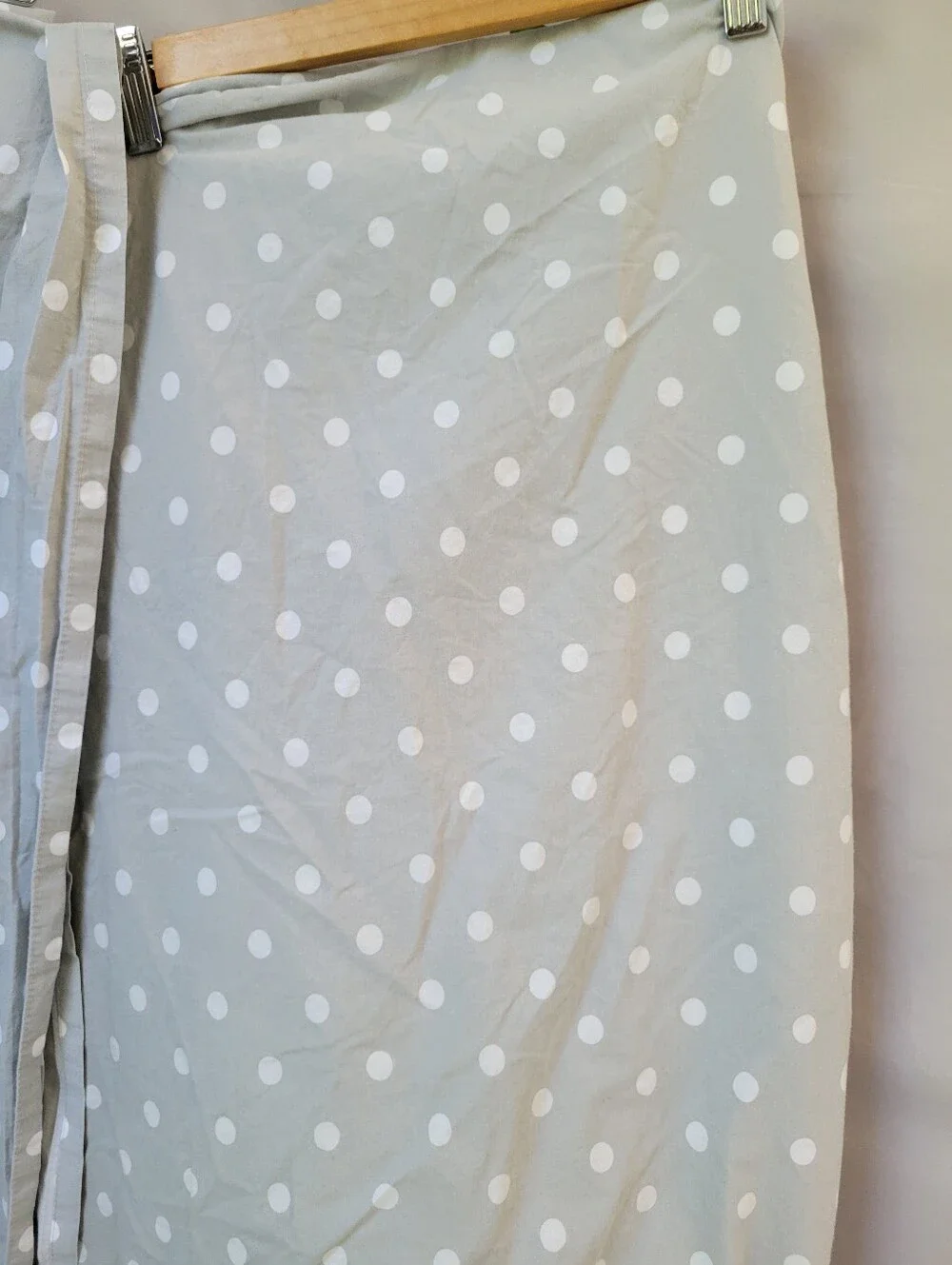 Pottery Barn Teen Flat and Fitted Sheet Polka Dot Gray XL TWIN
